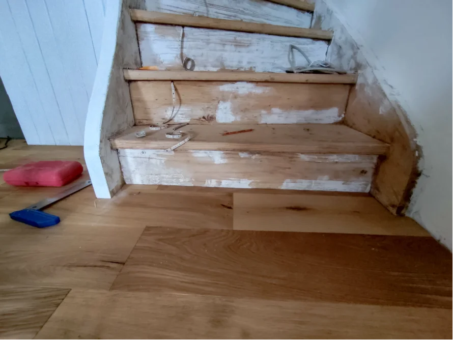 Treppe während Renovierung