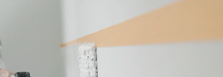 Person streicht Wand weiß