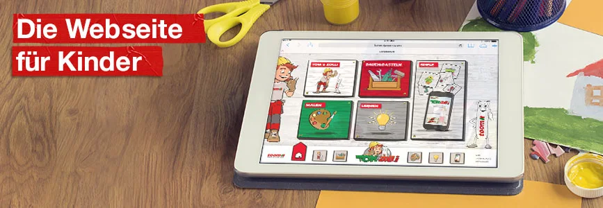 Tablett mit bunten Spiel-App für Kinder