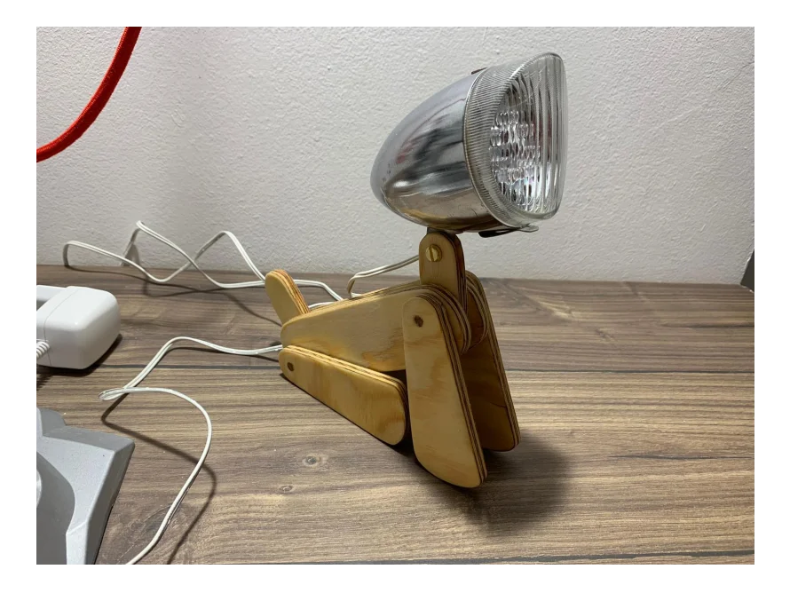 Lampe aus einem Fahrradscheinwerfer