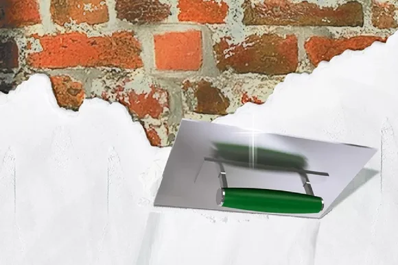 Verputzen einer Ziegelwand