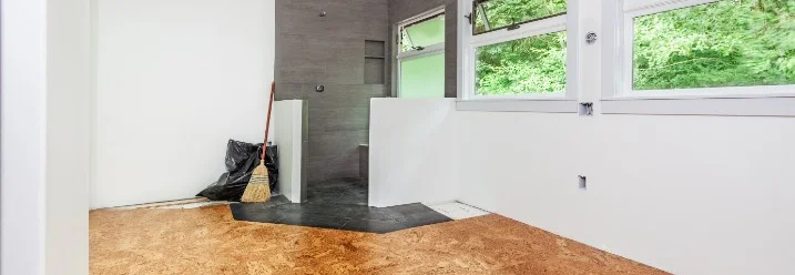 Korkboden in einem Badezimmer