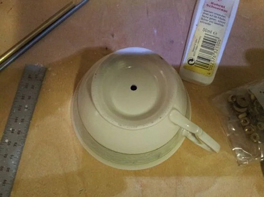 Teetasse umgedreht