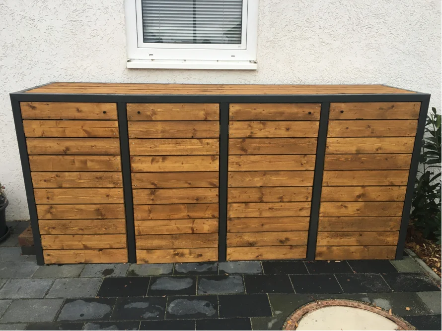 Holzverkleidung Mülltonnen