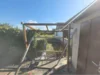 Holzgerüst für eine Überdachung