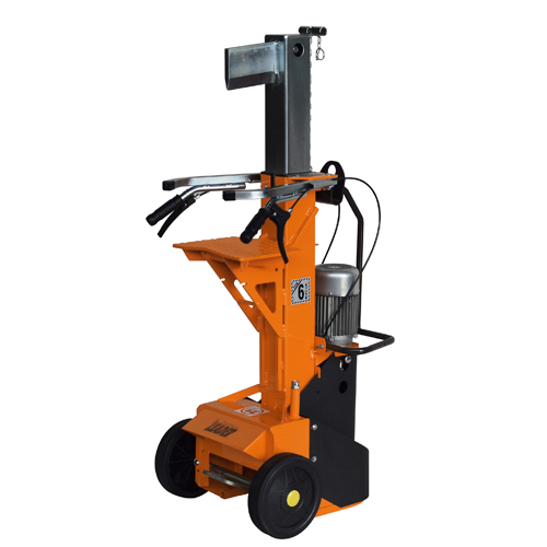 Orangefarbener hydraulischer Holzspalter