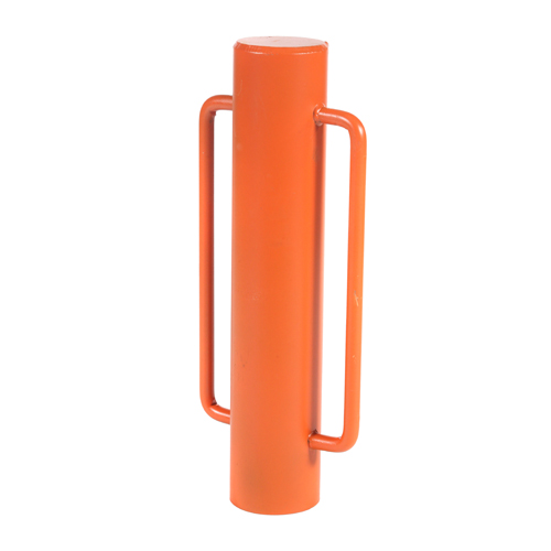 Orangefarbene Pfahlramme mit zwei Griffen